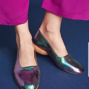 Anthropologie Sydney Brown Iridescent Heels